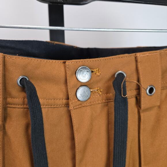 Burton Southside Men's Snowboarding Pants Dry Ride Canva Tan Medium Streetwear - Picture 3 of 8